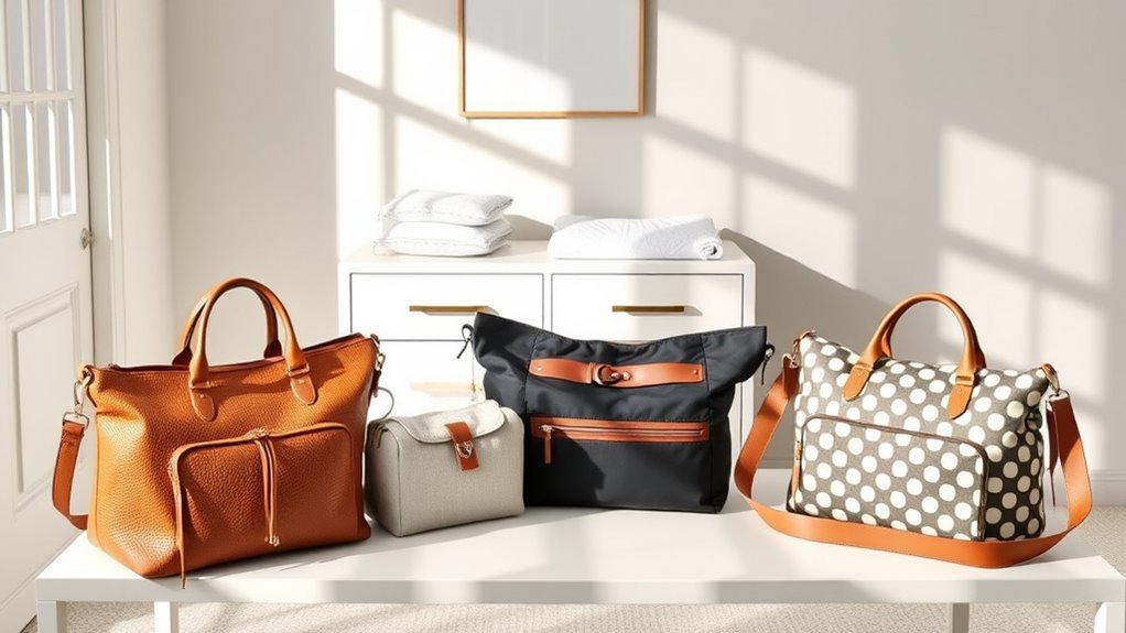 stylish functional diaper bags