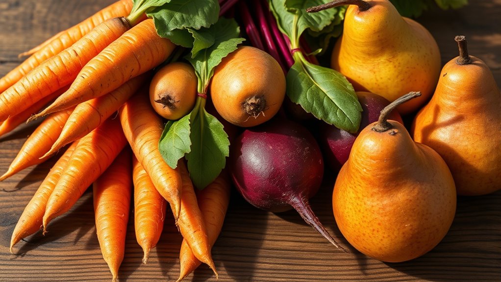 autumn root vegetable trio