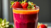 beet strawberry orange drink