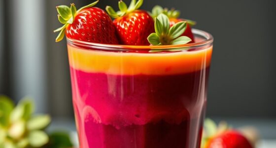 beet strawberry orange drink