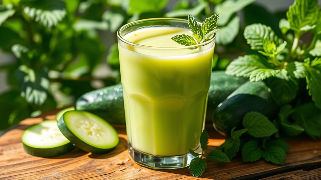 cooling summer zucchini juice