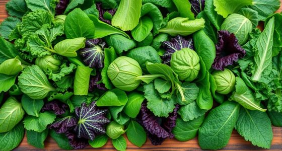 diverse mild leafy greens