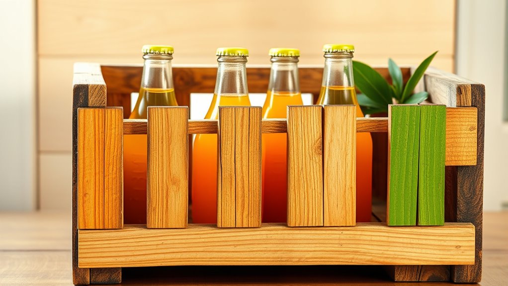 diy sustainable wooden juice crates
