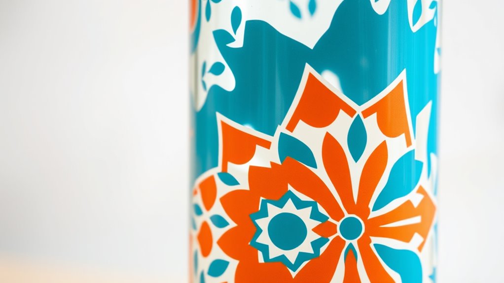 eco friendly stencil bottle art