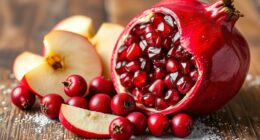 festive pomegranate cranberry apple