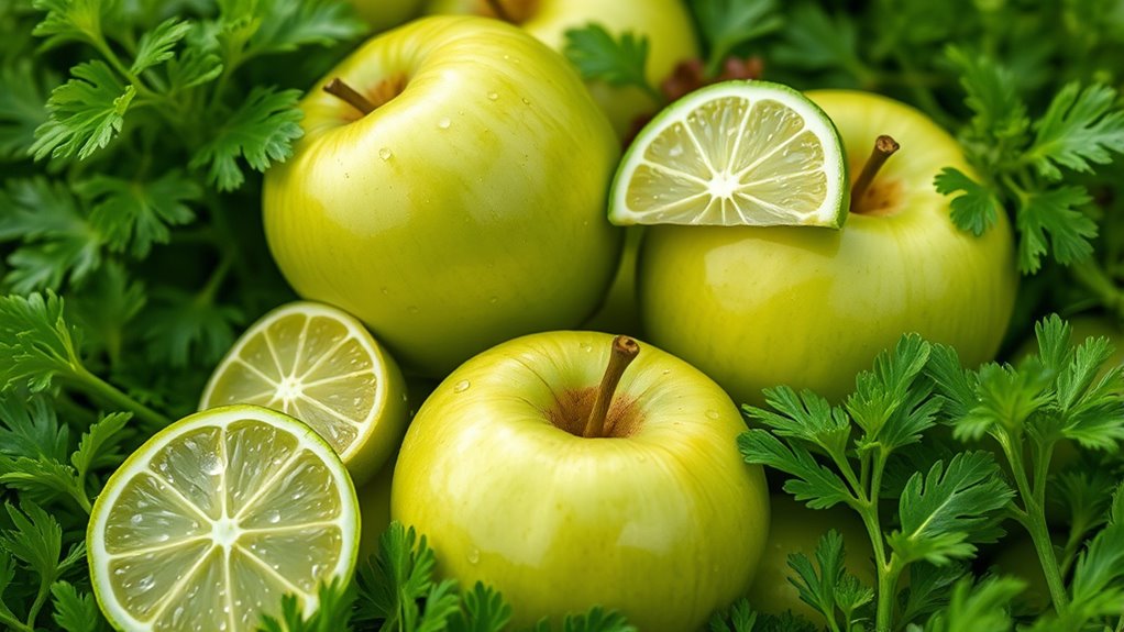 fresh apple parsley lime