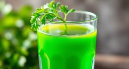 fresh green herb beverage
