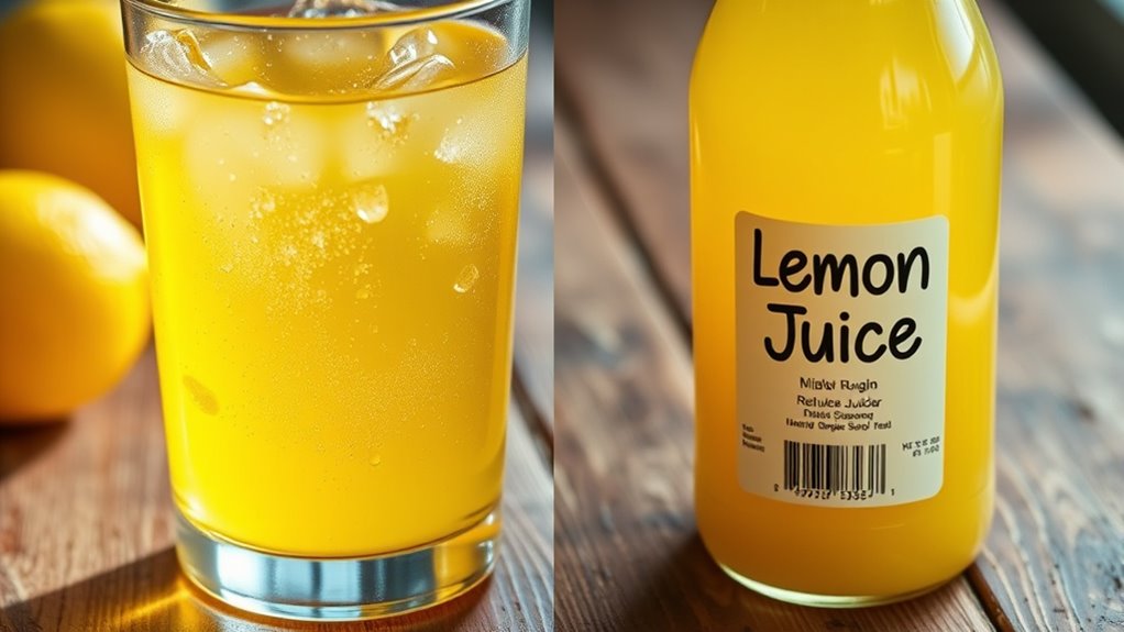 fresh vs bottled lemon juice
