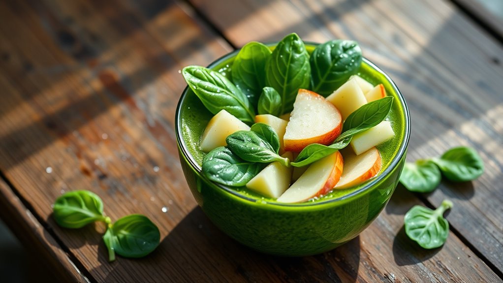 healthy morning green smoothie