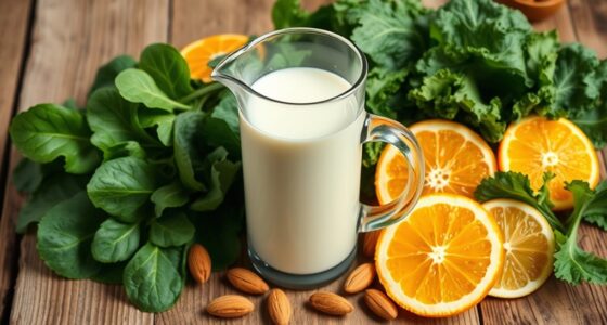 juice bar with almond milk