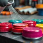 metal juice cap spray painting