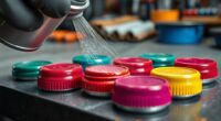 metal juice cap spray painting