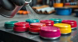 metal juice cap spray painting