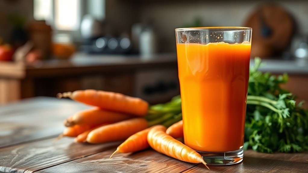 natural carrot juice boosts eye health