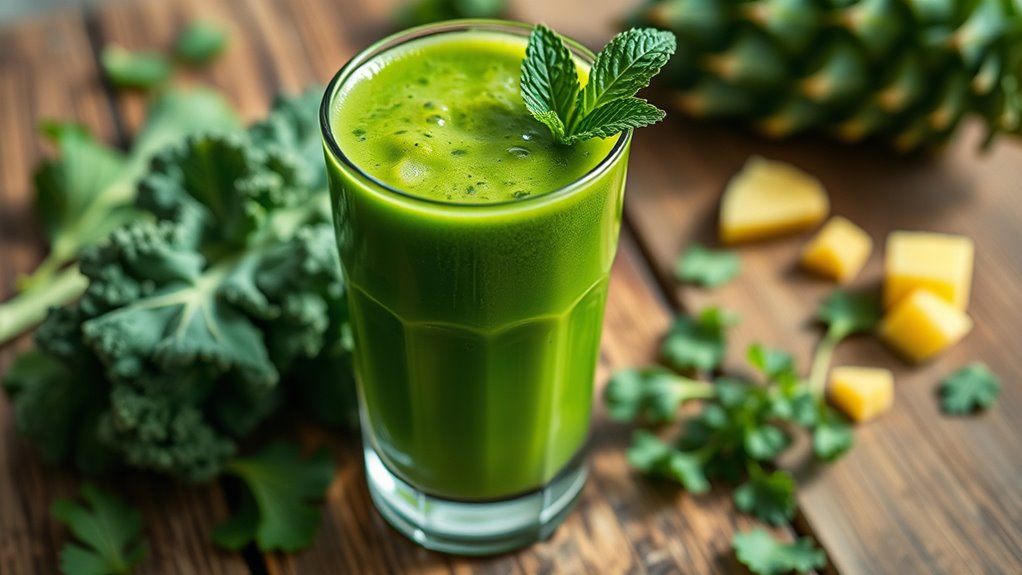nutrient rich green juice blend