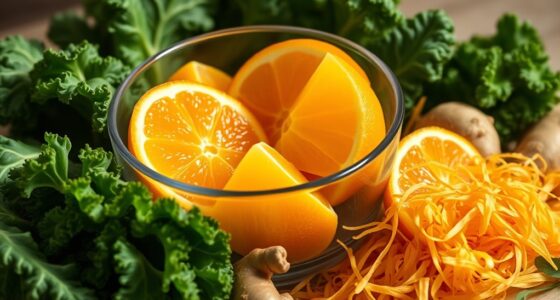 orange kale ginger smoothie