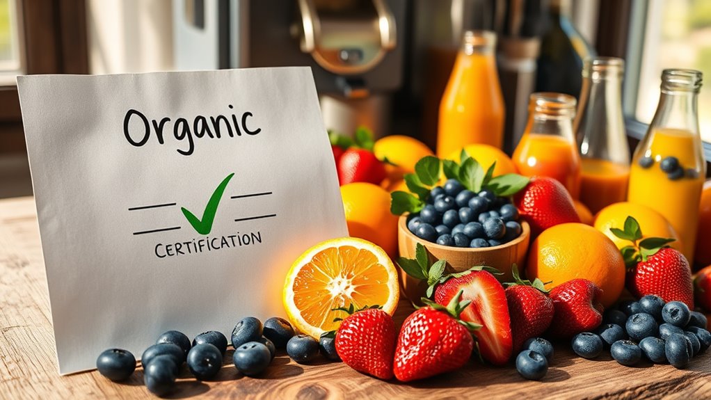 organic juice startup certification