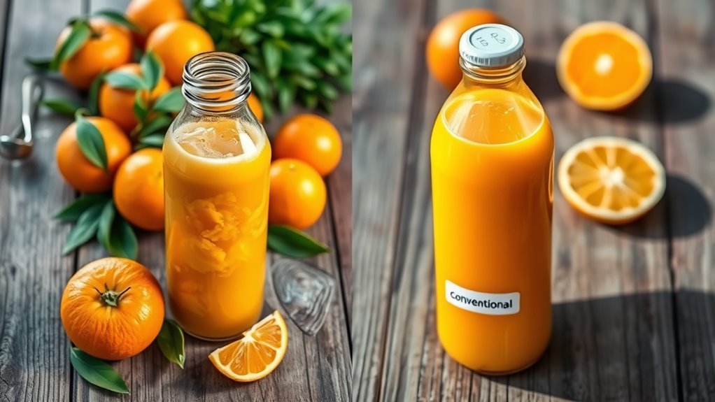 organic vs conventional juice