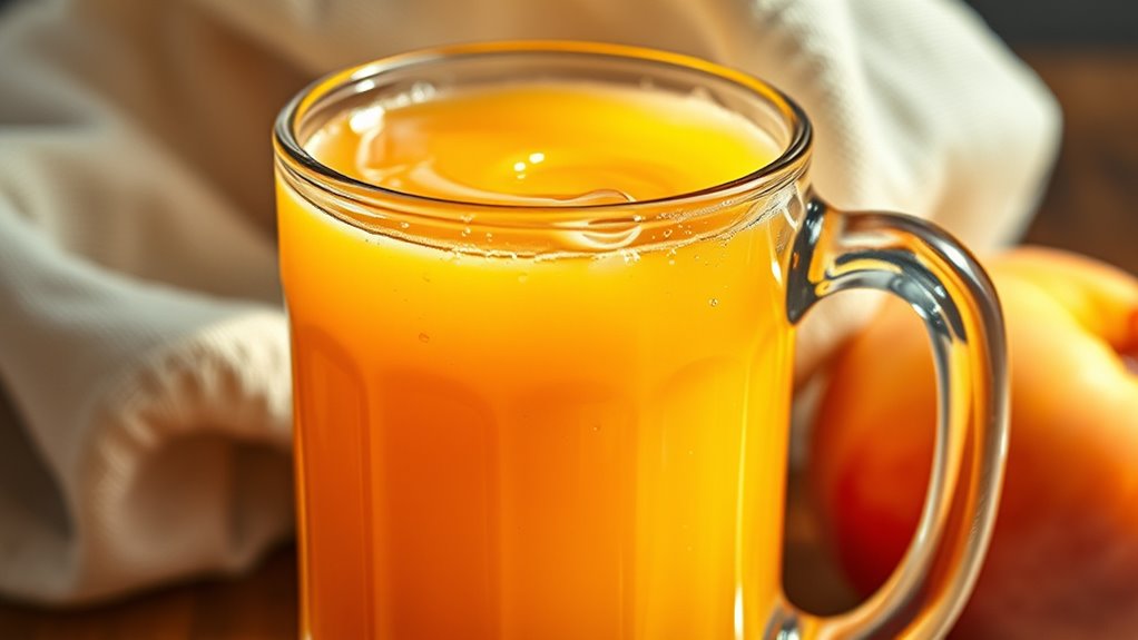 peach juice with pulp