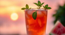 pink sunset refreshment