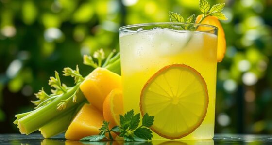 refreshing celery pineapple lemonade