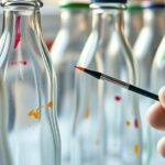 safe glass bottle painting