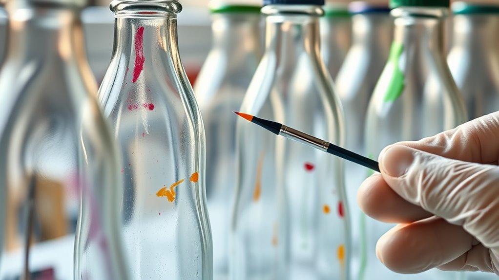 safe glass bottle painting