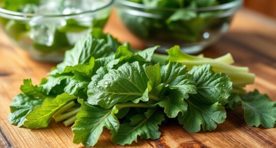 selecting and cleaning greens