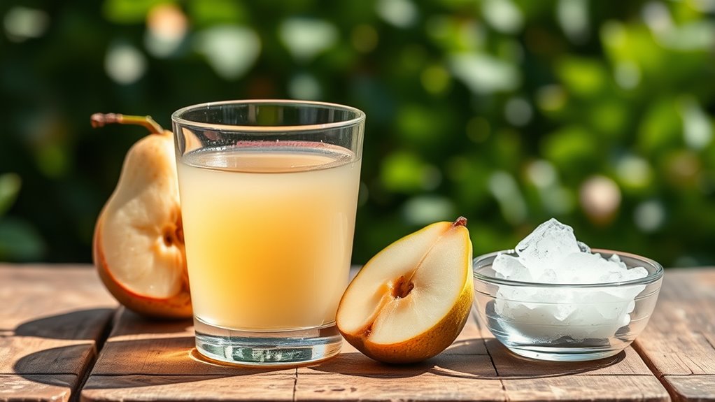 sweet gentle pear juice