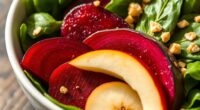 vibrant beet apple greens