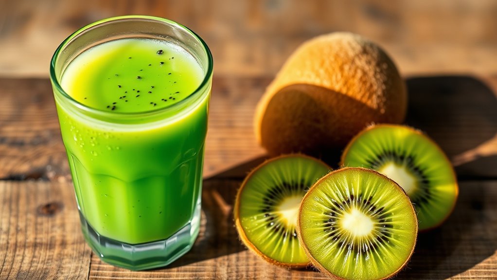 vibrant nutritious kiwi juice