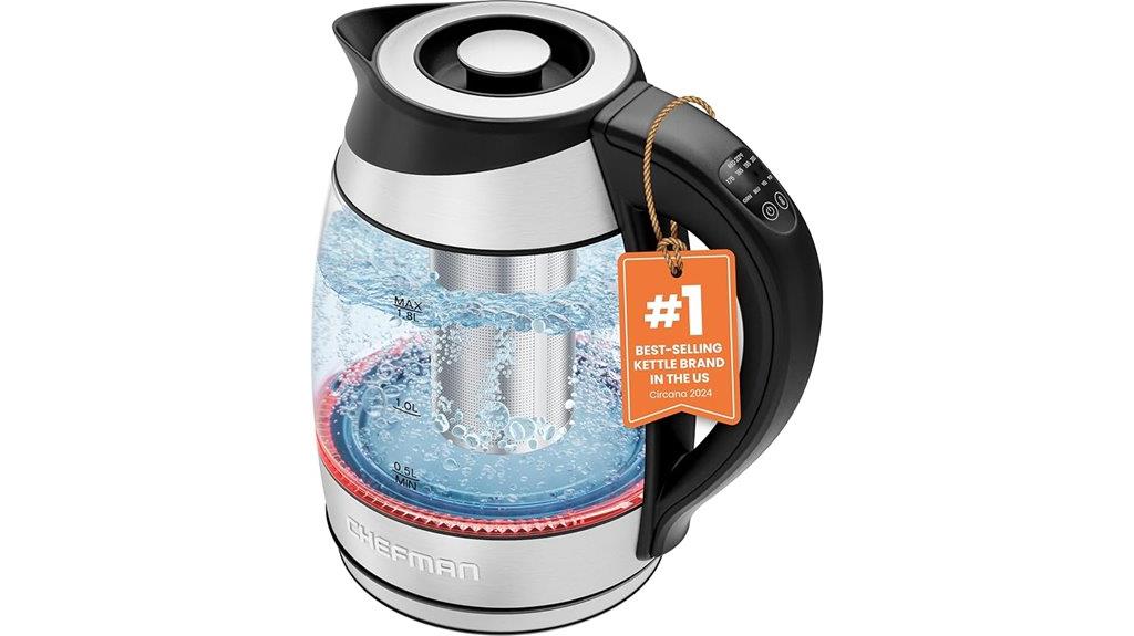 glass kettle with temp control