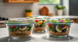 top glass food storage