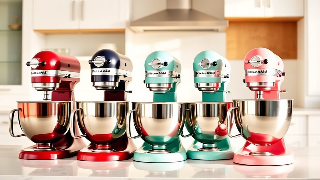 top kitchenaid mixer colors