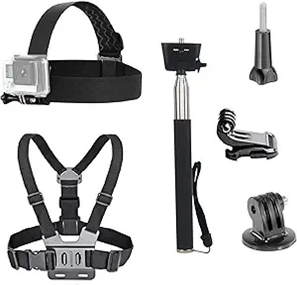 3-in-1 Action Camera Accessories Kit for Gopro & More