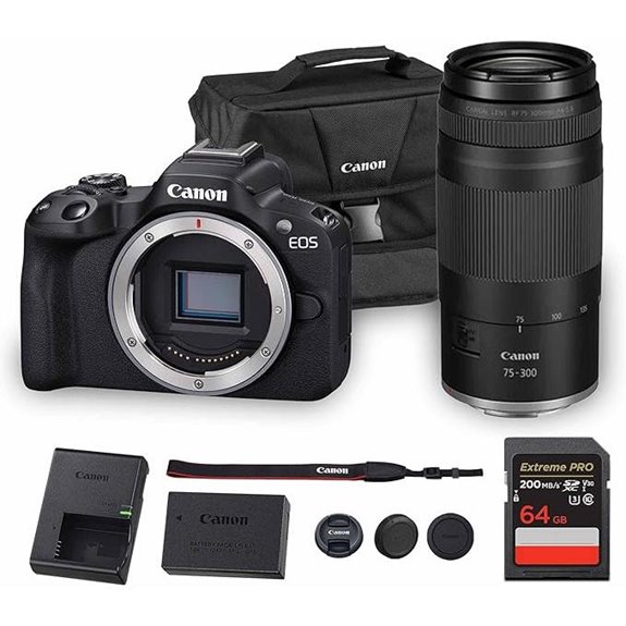 Canon EOS R50 Mirrorless Camera Kit with Lens & Accessories