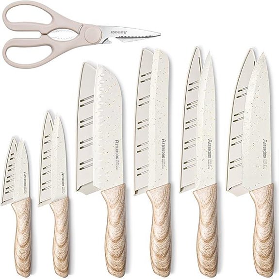 Astercook 13-Piece Ceramic Coating Knife Set