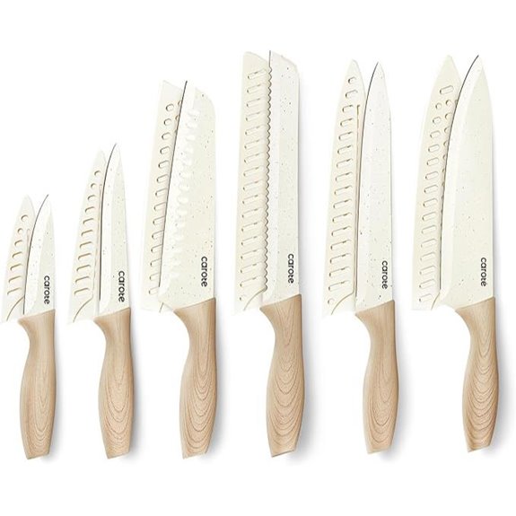 CAROTE 12-Piece Ceramic Knife Set with Guards