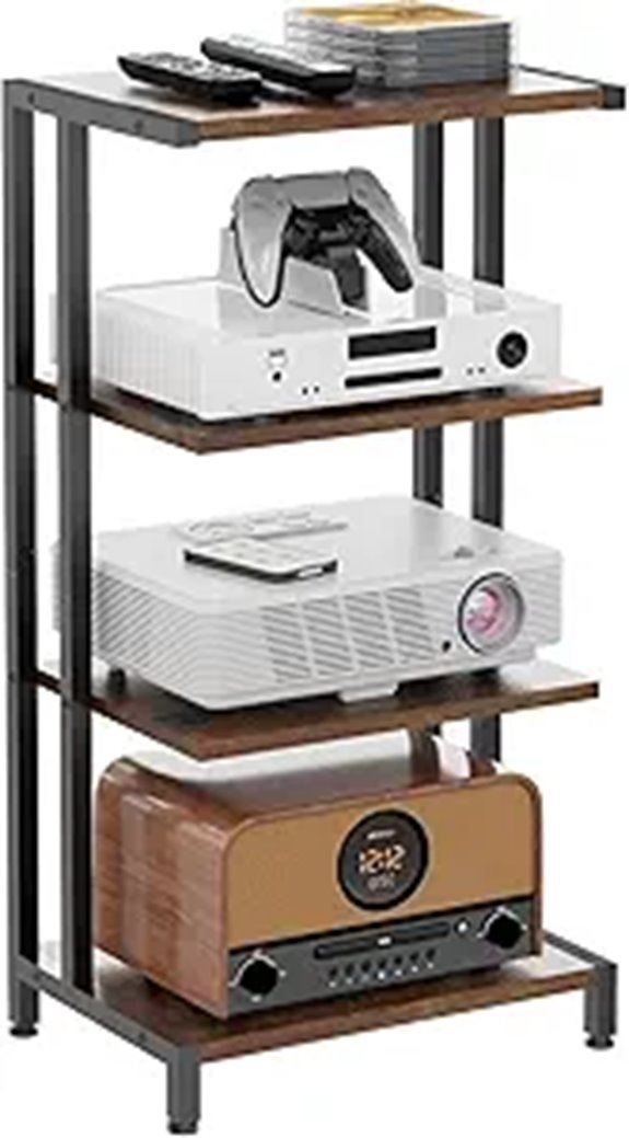 X-cosrack 4-Tier Corner AV Media Stand Shelf