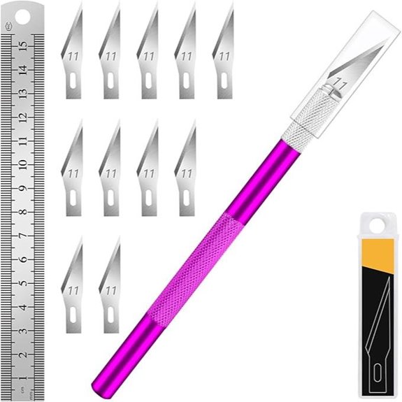 DIYSELF Craft Knife and Blade Kit with Ruler