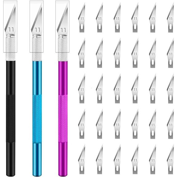 Exacto Knife Set with 30 Blades for Crafts