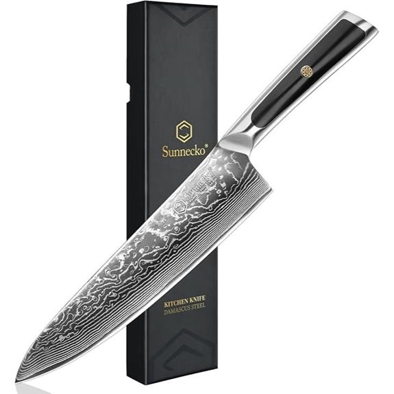 Sunnecko 8 Damascus Chef Knife High Carbon Steel