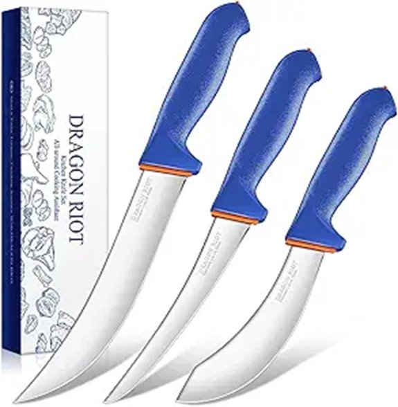 Dragon Riot 3-Piece Butcher Knife Set with Stainless Steel