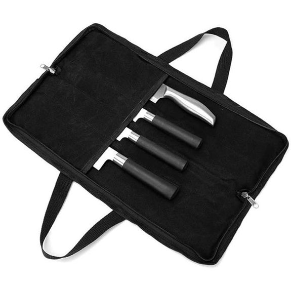 Heavy Duty Waxed Canvas Knife Roll Bag
