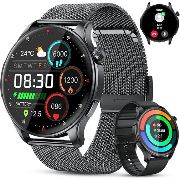 fitness smartwatch with heart monitor