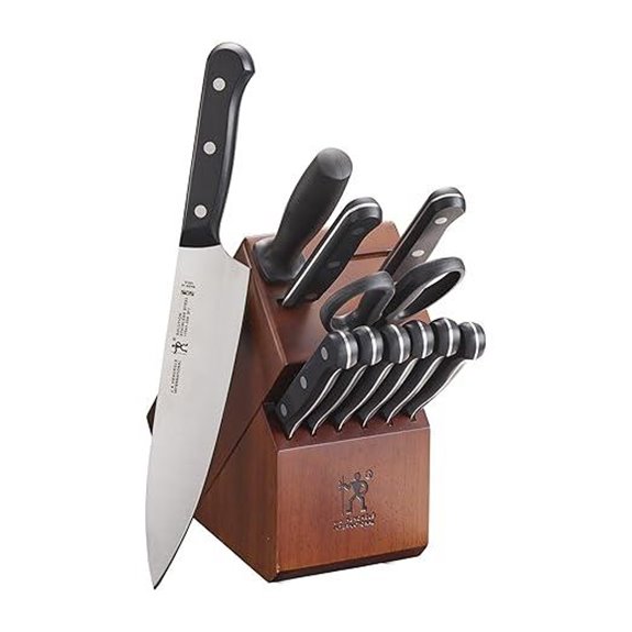 Henckels 12-Pc Razor-Sharp Knife Set Walnut