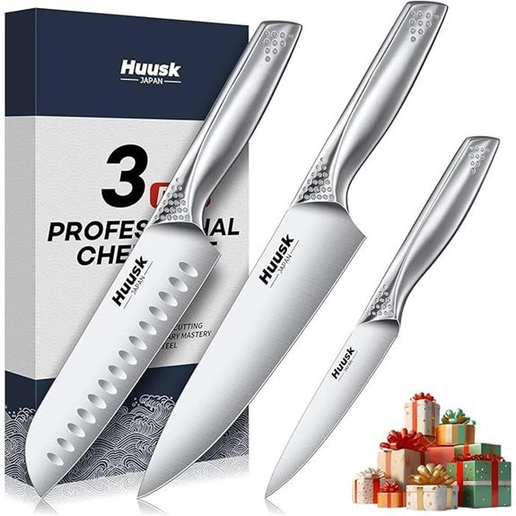 Huusk 3-Piece Japanese Stainless Steel Kitchen Knives