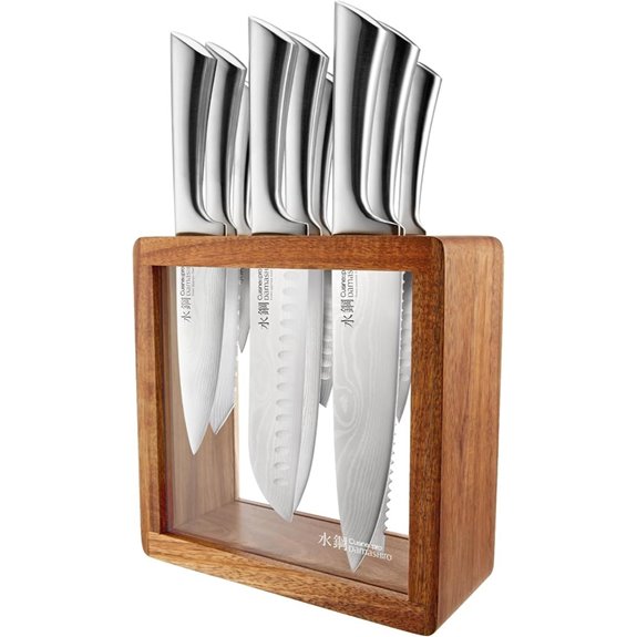 Damashiro 10-Piece Japanese Steel Knife Block Set