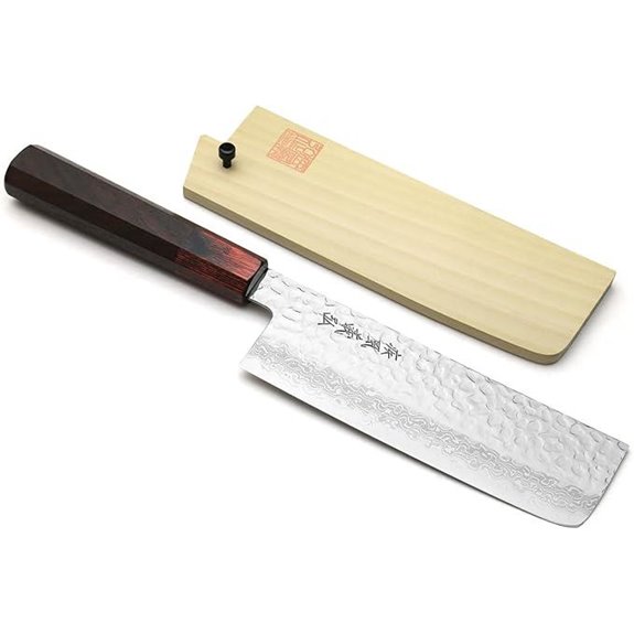 Yoshihiro VG10 Damask Nakiri Japanese Vegetable Knife