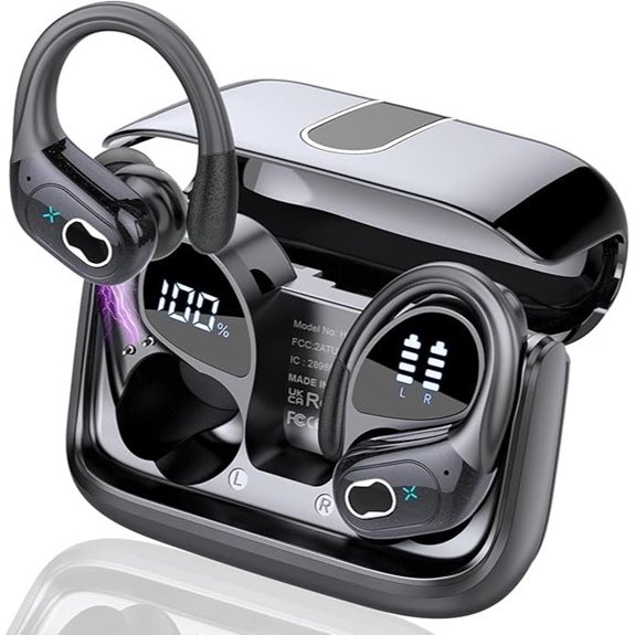 Wireless Earbuds 75hrs Bluetooth 5.4 Sport Earphones